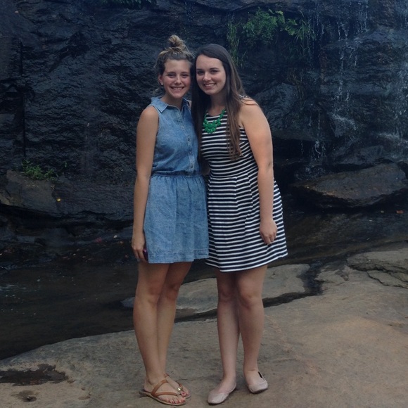 Loft size 2 navy striped dress - Picture 6 of 6